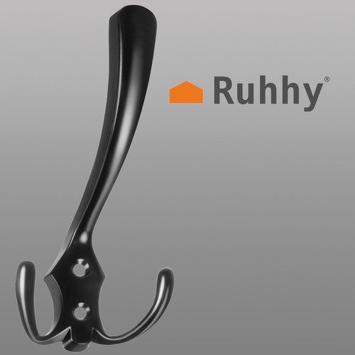 Wieszak ścienny czarny- zestaw 5 szt. zdjęcie 2