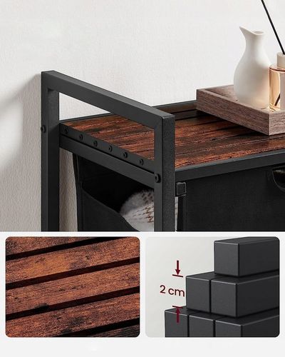 Szafka Łazienkowa KOSZ NA PRANIE z półką LOFT na Arena.pl