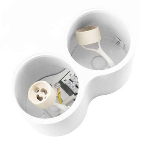 Oprawa NATYNKOWA ruchoma spot 2x GU10 do LED Biała na Arena.pl