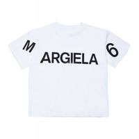 MM6 MAISON MARGIELA Koszulka unisex z nadrukiem logo w kolorze białym 6lat