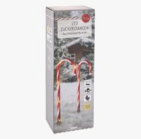 Laski cukrowe LED 7szt. Przewód do ogrodu święta 35cm biało-czerwone ogród