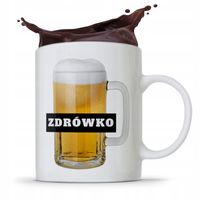 Kubek Prezent Dla Przyjaciela Zdrówko! Piwko Z Nadrukiem Ze Zdjęciem