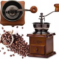 MŁYNEK DO MIELENIA KAWY PIEPRZU DREWNIANY RĘCZNY TRADYCYJNY MOŹDZIERZ MOCNY