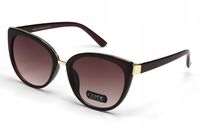 OKULARY PRZECIWSŁONECZNE DAMSKIE FILTR UV400 CIENIOWANE BRĄZOWE NA LATO