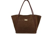 Barberinis - torebka duża zamszowa na ramię - Brązowa