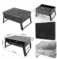 GRILL WĘGLOWY TURYSTYCZNY SKŁADANY W WALIZCE PRZENOŚNY KEMPINGOWY