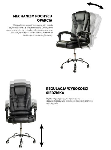 Fotel biurowy Elgo czarny na Arena.pl