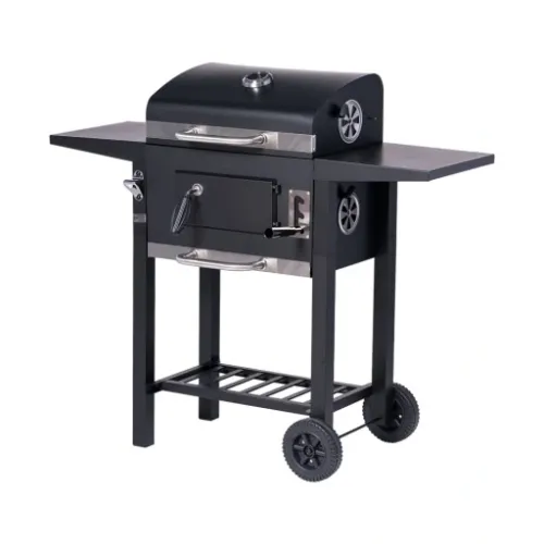 GRILL GRIL OGRODOWY WĘGLOWY POKRYWA POPIELNIK TERMOMETR na Arena.pl