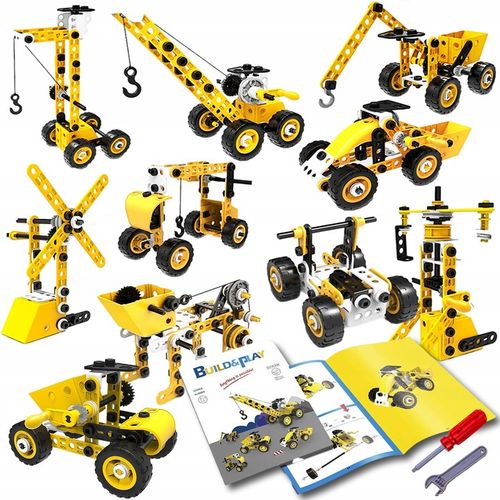 Klocki Konstrukcyjne Zestaw kreatywny XXL POJAZDY DO SKRĘCANIA 112 el 10w1 na Arena.pl