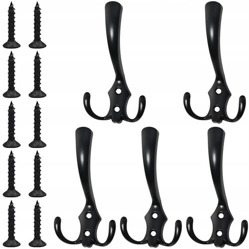 5 x Wieszak Meblowy na Ubrania Ścienny 15 Haczyków na Arena.pl