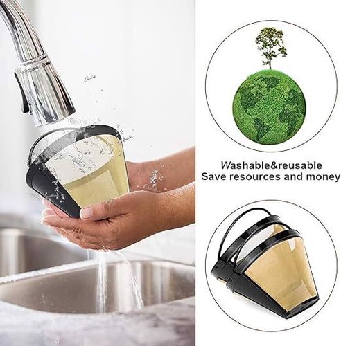 Filtry do kawy wielorazowe r.4 ekspresu złote 2szt na Arena.pl