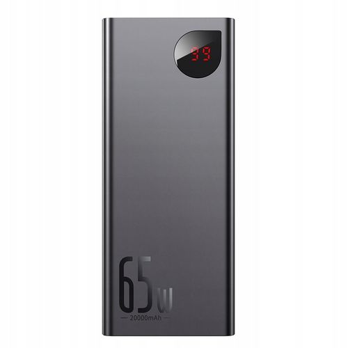BASEUS POWERBANK 20000MAH 2X USB 1X USB-C PD QC 3.0 65W LED CERTYFIKAT CE na Arena.pl