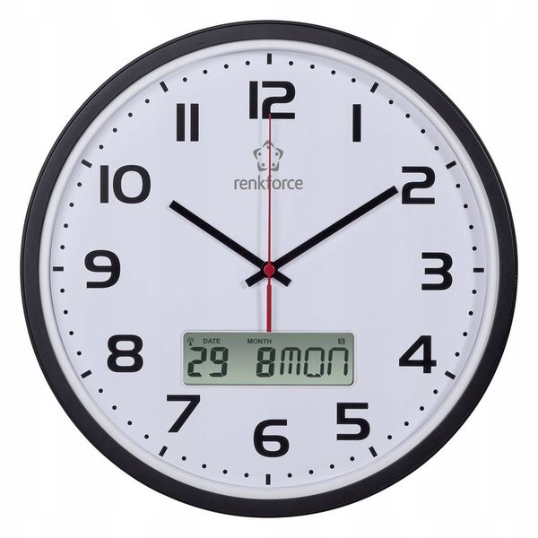 Zegar ścienny sterowany RADIOWO auto czas 32cm zdjęcie 1