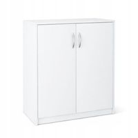 Komoda 2 Drzwi, 74cm, szafka, do salonu, Biały