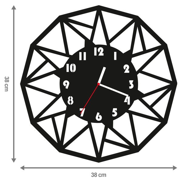 ZEGAR ŚCIENNY GEOMETRIA 38cm M 131.10 zdjęcie 1