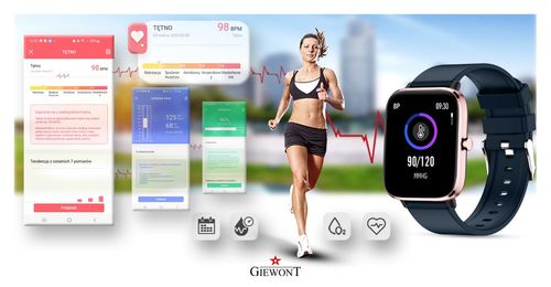Smartwatch Giewont Dynamic SmartCall GW230-5 - RoseGold/Deep Ocean na Arena.pl