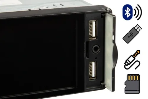 RADIO SAMOCHODOWE 1-DIN BLUETOOTH USB SD AUX DOTYK 4" MIKROFON PILOT ZESTAW na Arena.pl