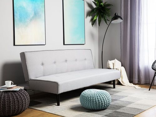 Sofa rozkładana jasnoszara VISBY na Arena.pl