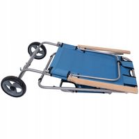 LEŻAK NA KÓŁKACH OGRODOWY PLAŻOWY FOTEL SKŁADANY TARASOWY