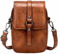 Torebka Damska Skórzana Listonoszka Crossbody Boho