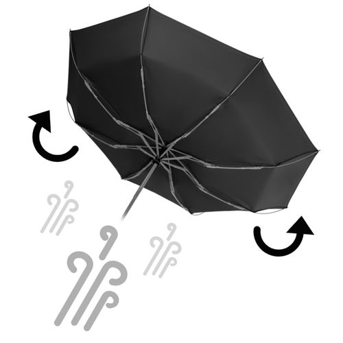 Duży czarny składany parasol REGENBERG na Arena.pl