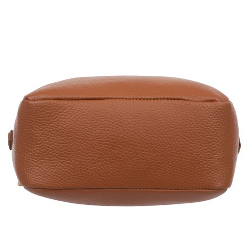 VERA PELLE torebka damska skórzana listonoszka z paskiem V486 j.camel na Arena.pl