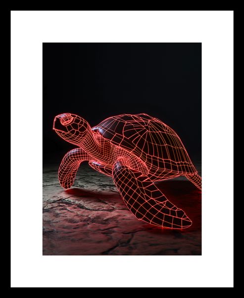 Plakat 15x20cm Neonowy Żółw zdjęcie 3