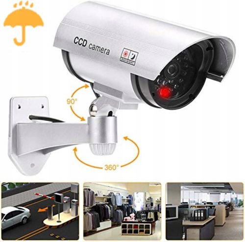 KAMERA ATRAPA IR LED MONITORING KAMERA ZEWNĘTRZNA ŚCIENNA Z DIODĄ MIGAJĄCA na Arena.pl