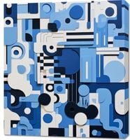 Obraz 90x100cm Niebieski Labirynt