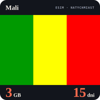 Karta eSIM Internet Mali 3 GB na 15 dni - bez rejestracji