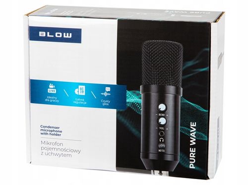 MIKROFON STUDYJNY Z TRIPODEM POJEMNOŚCIOWY REGULACJA UCHWYT GAMINGOWY USB na Arena.pl