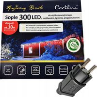 LAMPKI SOPLE 300 LED WEW/ZEW 8 FUNKCJI 15M KURTYNA