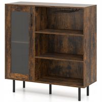 Szafka kuchenna Costway dąb rustykalny płyta MDF 1 drzwi 35x95x98 cm