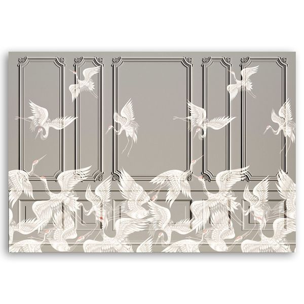 Emaga Obraz na płótnie, Żurawie w locie - 100x70 zdjęcie 3