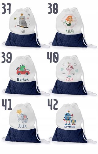 WOREK DO PRZEDSZKOLA ŻŁOBKA PLECAK DLA DZIECKA Z PĘTELKĄ NA BUTY + IMIĘ na Arena.pl