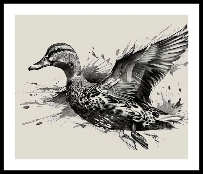 Plakat 60x50cm Gracja Kaczki w Locie zdjęcie 3