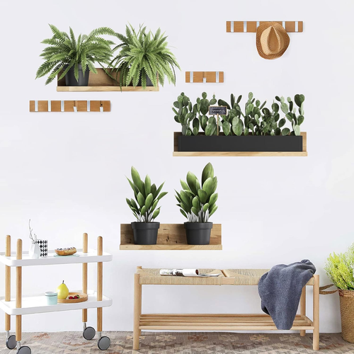 Naklejki ścienne rośliny 3D bonsai zestaw dekoracja salon na Arena.pl