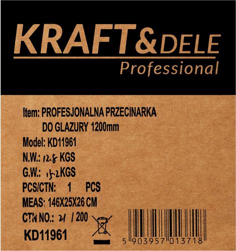 przecinarka do glazury 1200mm + torba kd11961 na Arena.pl