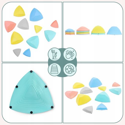 Kolorowe kamienie balansujące dla dzieci – zestaw 11 sztuk do zabawy na Arena.pl