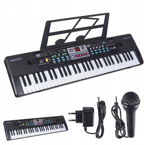 KIBORD DLA DZIECI KEYBORD EDUKACYJNY DO NAUKI GRY 61 KLAWISZY MIKROFON na Arena.pl