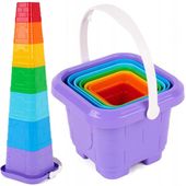 DUZA PIRAMIDKA 38 CM KUBECZKI WIADERKO DO PIASKU