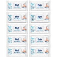 10x AQUA WIPES Nawilżane Chusteczki dla Dzieci Mokre 99% Pure Water 60 szt