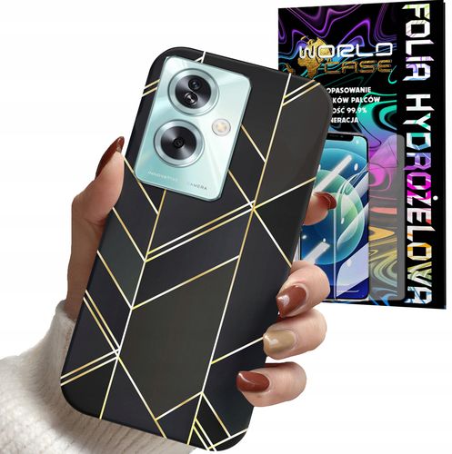 ETUI DO OPPO A79 5G - MARMUREK GEOMETRYCZNE WZOR DLA KOBIET + FOLIA na Arena.pl