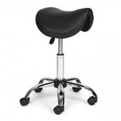 STOŁEK KOSMETYCZNY METALOWY NA KÓŁKACH WYPROFILOWANY DESIGN