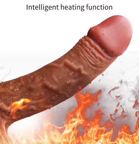 wibrator silicone, vibration 10, rotate, telescopic, heating, 21cm na Arena.pl