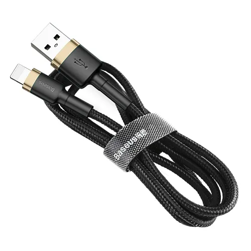Kabel Baseus Cafule USB-A / Lightning 1.5A QC 3.0 2 m - czarno-złoty na Arena.pl