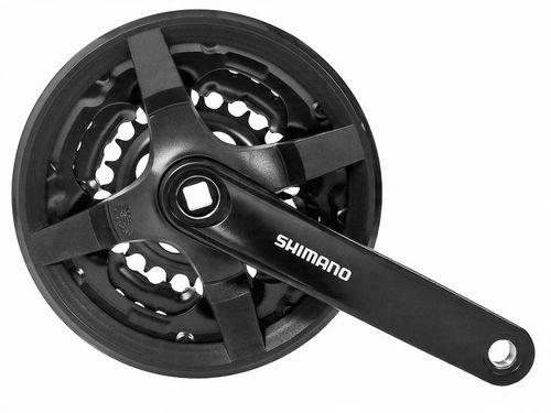 Korba Shimano FC-TY301 42/34/24 170mm 6/7/8rz czarna z osłoną p+l + korki na Arena.pl