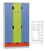 duża szafa do pokoju dziecka z nadstawką MIŁOSZ N10+N dziecięca 120x53w277