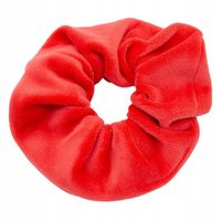 Gumka do włosów scrunchies welur czerwony MF23450-118