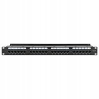 Patch Panel 24x RJ45 Cat6 UTP ze Wspornikiem do Kabli